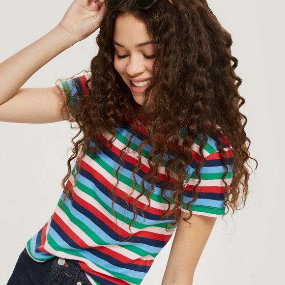 HAPPY TSHIRT TOPSHOP STRIPED SHIRT - Picture 2 of 2